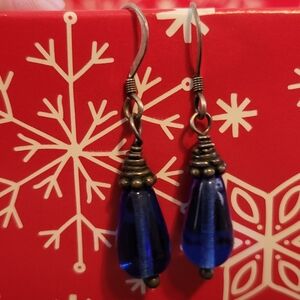 Elegant Blue Drop Earrings